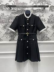 Louis Vuitton Black Dress With Belt - 1