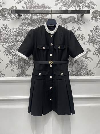 Louis Vuitton Black Dress With Belt