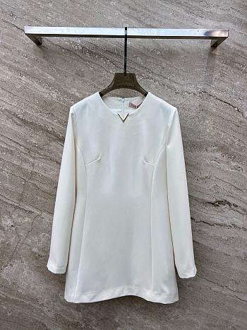 Valentino Vlogo White Long Sleeves Dress