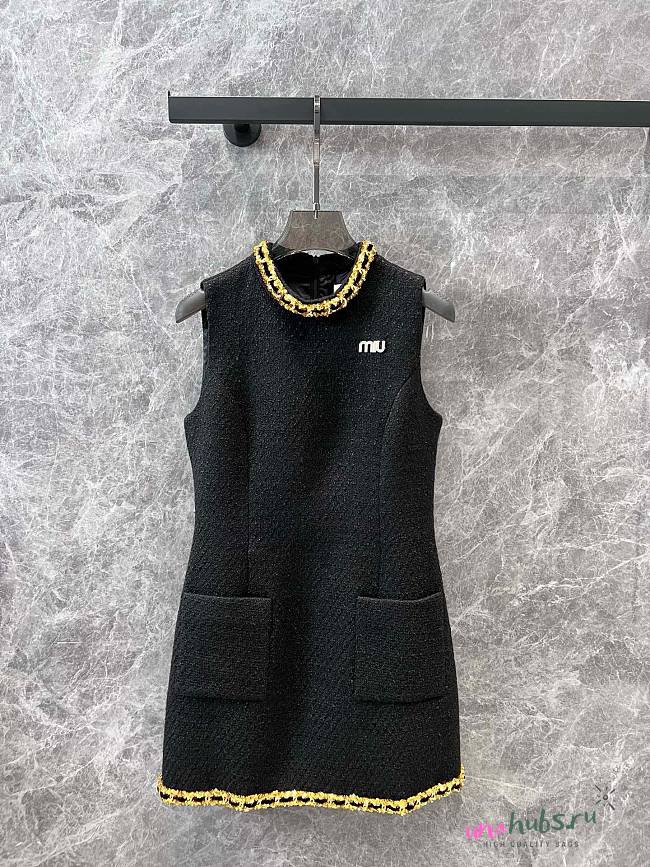 Miumiu Black Tweed Dress - 1