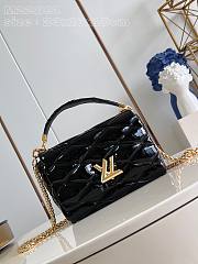 Louis Vuitton GO-14 MM Black Patent Leather Bag - 23*16*10cm - 1