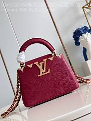 	 Louis Vuitton Capucines Red Gold Harrdware Bag - 21*14*8cm - 1