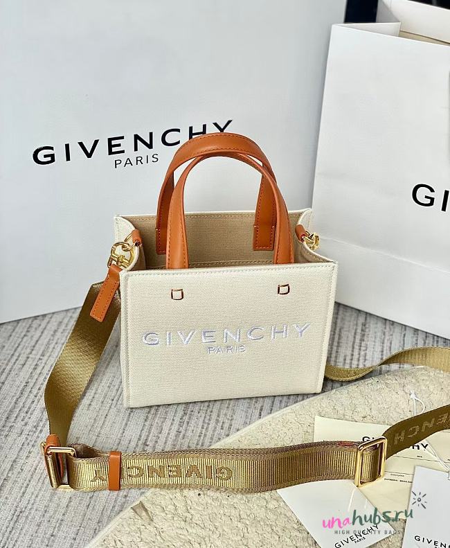 Givenchy Canvas Orrange Tote - 19*8*16cm - 1