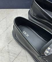 Dior Loafer Black Smooth Leather and Oblique Blue - 5