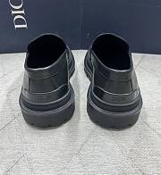 Dior Loafer Black Smooth Leather and Oblique Blue - 4