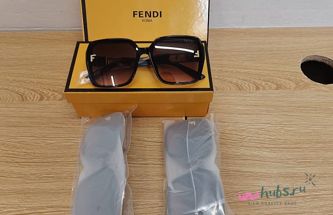 	 Fendi Brown Sunglasses - 1