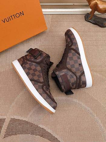 Louis Vuitton Rivoli Brown Damier Ebene Boots Eu39