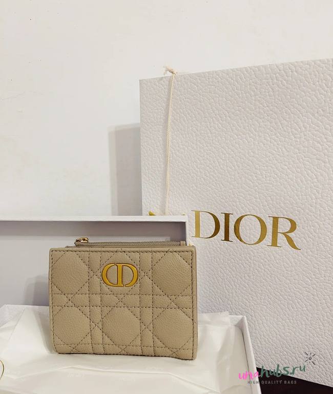 Dior Caro Dahlia Wallet Sand Color - 11.5 x 9 x 2 cm - 1