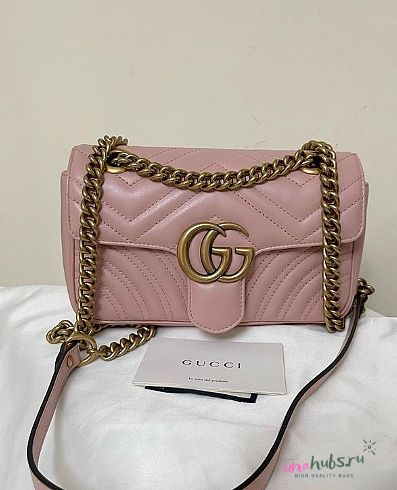 Gucci Marmont Pink Shoulder Bag - 26cm - 1