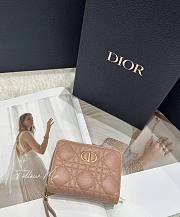 Dior Caro Scarlet Wallet Rose Color - 12 x 9 x 4 cm - 1