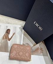 Dior Caro Scarlet Wallet Rose Color - 12 x 9 x 4 cm - 6