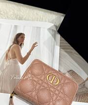 Dior Caro Scarlet Wallet Rose Color - 12 x 9 x 4 cm - 4