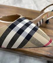 Burberry Checked Pattern Slingback Heels - 3