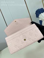 Louis Vuitton Sarah Long Wallet In Light Pink - 19x10.5x2cmq - 3