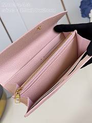 Louis Vuitton Sarah Long Wallet In Light Pink - 19x10.5x2cmq - 2