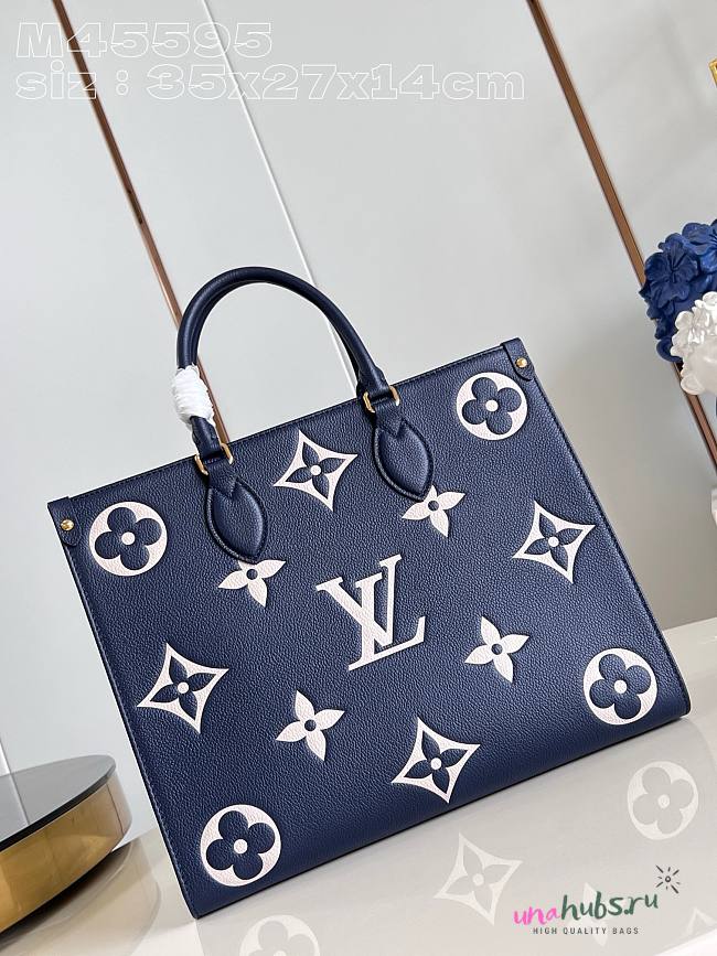 Louis Vuitton Onthego MM Navy Blue - 35x27x14cm - 1