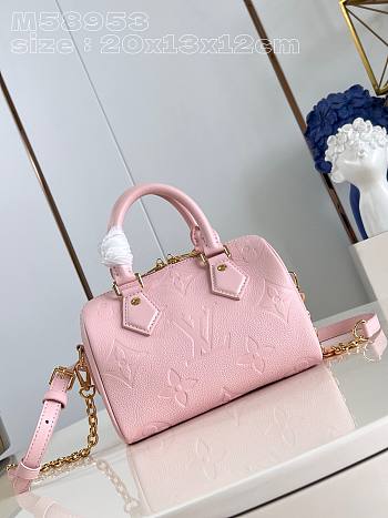 Louis Vuitton Speedy Bandouliere 20cm In Pale Pink