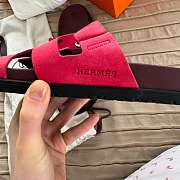 	 Hermes Chypre Suede Pink Sandals - 2