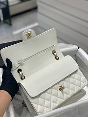 Chanel Classic Flap Bag Caviar White Bag - 25cm - 3