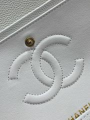 Chanel Classic Flap Bag Caviar White Bag - 25cm - 2