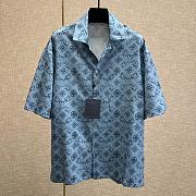 Louis Vuitton Shirt and Short Set Blue Monogram  - 3