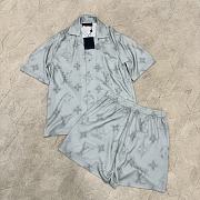 Louis Vuitton Shirt and Short Set Grey Monogram - 1