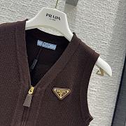 Prada Less Sleeves Brown Coat - 2