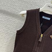 Prada Less Sleeves Brown Coat - 3