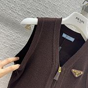 Prada Less Sleeves Brown Coat - 6