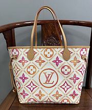 Louis Vuitton Neverfull MM Monogram Tiles Canvas Coral - 31x28x14cm - 1