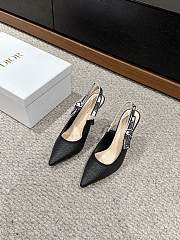 Dior J'Adior Slingback Pump Natural Raffia Black/Beige - 3