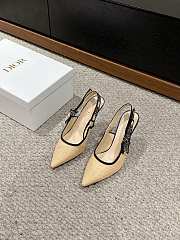 Dior J'Adior Slingback Pump Natural Raffia Black/Beige - 2