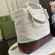 GUCCI CANVAS TOTE BAG WITH EMBOSSED DETAIL - 40x38x17cm - 4