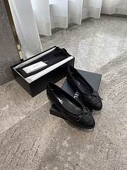 Chanel Ballet Flat All Black Aged Calfskin - 2