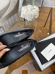 Chanel Ballet Flat All Black Aged Calfskin - 4