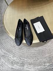 Chanel Ballet Flat All Black Aged Calfskin - 3