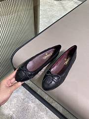 	 Chanel Ballet Flat Black Aged Calfskin - 1