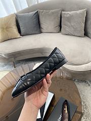 	 Chanel Ballet Flat Black Aged Calfskin - 4