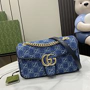 Gucci GG Marmont Denim Blue Bag - 26x15x7cm - 1