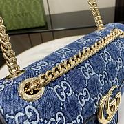 Gucci GG Marmont Denim Blue Bag - 26x15x7cm - 5