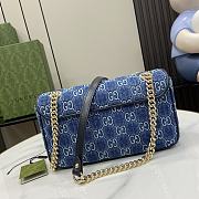 Gucci GG Marmont Denim Blue Bag - 26x15x7cm - 4