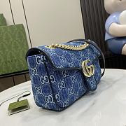 Gucci GG Marmont Denim Blue Bag - 26x15x7cm - 2