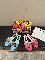 DOLCE&GABBANA Bianca Embossed Slippers - 1