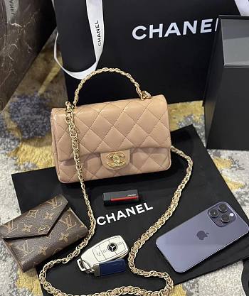 Chanel Mini Flap Bag in Beige - 21x13x8cm