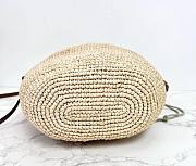 Loewe Raffia Bucket Round Bag - 26.5x21cm - 6