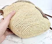 Loewe Raffia Bucket Round Bag - 26.5x21cm - 4