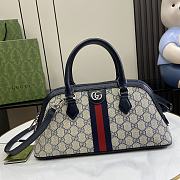 Gucci Ophidia GG Ebony Blue Top Handle Bag - 31.5x 16.5x 8cm - 1