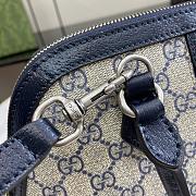 Gucci Ophidia GG Ebony Blue Top Handle Bag - 31.5x 16.5x 8cm - 4