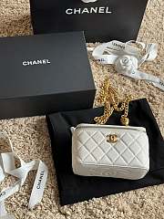 Chanel Vanity Caviar White Bag - 9.5*17*8cm - 3