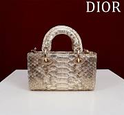 Dior Lady D Joy Gold Python Leather - 22 x 12 x 6 cm - 2